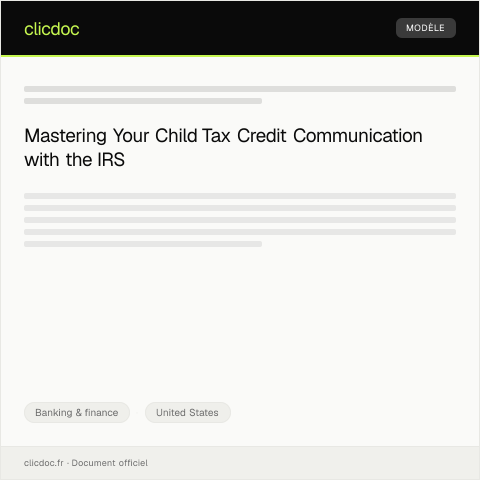 Document preview: Information on Child Tax Credit — Banking & finance, United States