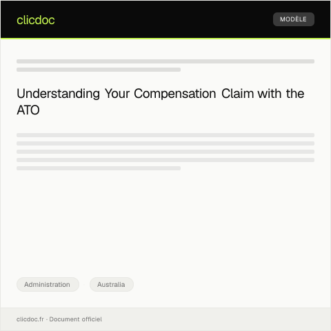 Document preview: Claim for Compensation Due to Service Fault — Administration, Australia