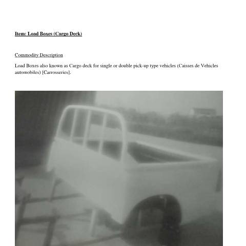 Document preview: Classification of Load Box — Document, Mauritius (CERFA n°LoadBox)