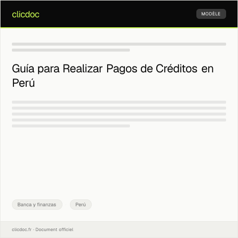 Vista previa del documento Realizar pagos de créditos — Banca y finanzas, Perú
