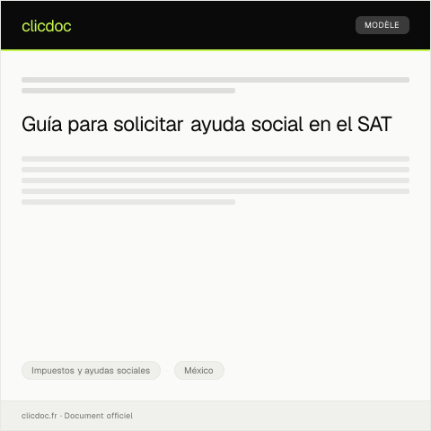Vista previa del documento Cómo solicitar ayuda social para personas con discapacidad en el portal del SAT — Impuestos y ayudas sociales, México
