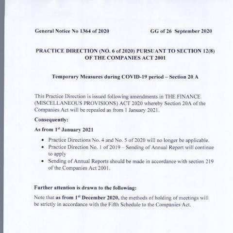 Document preview: Companies – GN 1364 of 2020 — Document, Mauritius (CERFA n°Companies-GN-1364-of-2020)