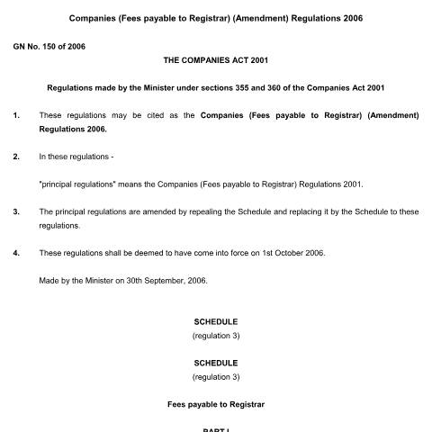 Document preview: GN. 150 of 2006 — Document, Mauritius (CERFA n°GN.-150-of-2006)