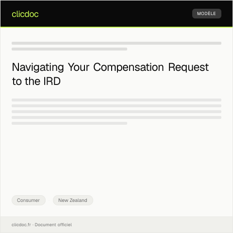 Document preview: Request for Compensation for Unfulfilled Service — Consumer, New Zealand