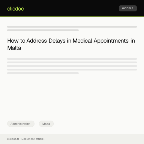Document preview: Complaint About Delay in Medical Appointment - Malta Health Service — Administration, Malta