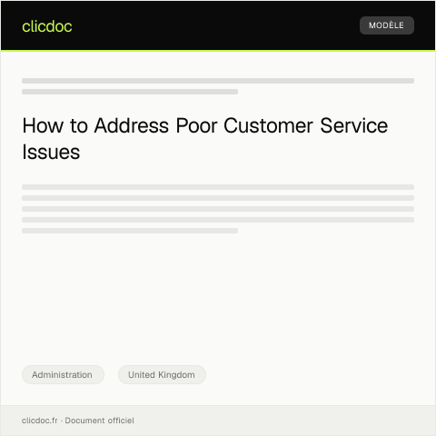 Document preview: Complaint About Poor Customer Service at Retailer — Administration, United Kingdom