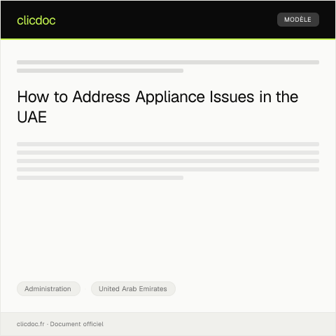 Document preview: Complaint Regarding Defective Household Appliance from Carrefour UAE — Administration, United Arab Emirates