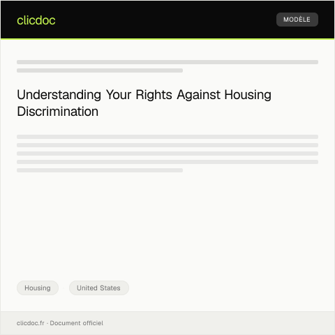 Document preview: Complaint about Discriminatory Housing Practice — Housing, United States