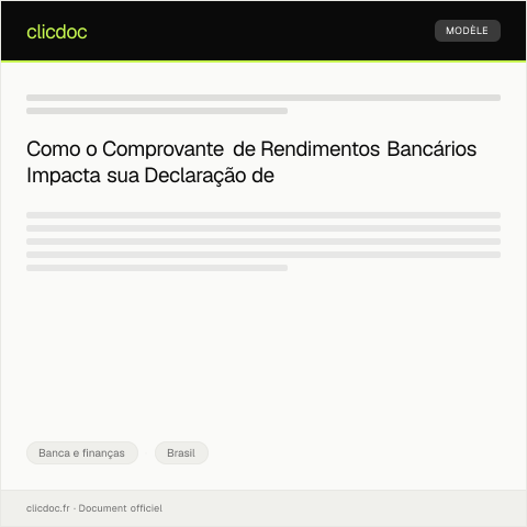 Pré-visualização do documento Comprovante de rendimentos bancários para declaração de IR — Banca e finanças, Brasil