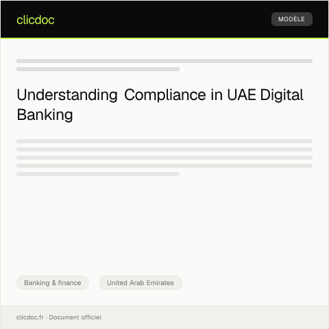 Document preview: Confirmation of Digital Banking Service Compliance with UAE Regulations / تأكيد الامتثال للأنظمة الإماراتية — Banking & finance, United Arab Emirates