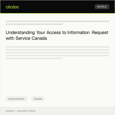 Document preview: Consent for an Access to Information and Personal Information Request — Administration, Canada