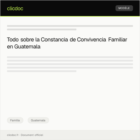 Vista previa del documento Constancia de convivencia familiar — Familia, Guatemala