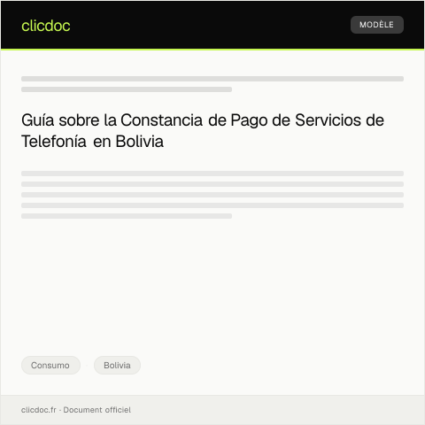 Vista previa del documento Constancia de Pago de Servicios de Telefonía — Consumo, Bolivia