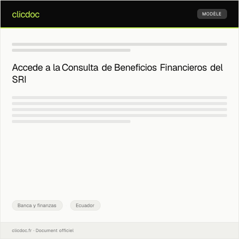 Vista previa del documento Consulta de beneficios de productos financieros — Banca y finanzas, Ecuador