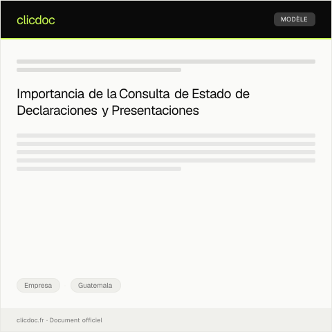 Vista previa del documento Consulta de Estado de Declaraciones y Presentaciones Electrónicas — Empresa, Guatemala