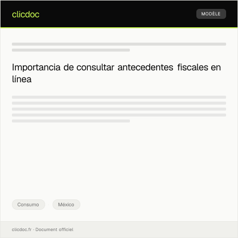 Vista previa del documento Consultar antecedentes fiscales en línea — Consumo, México