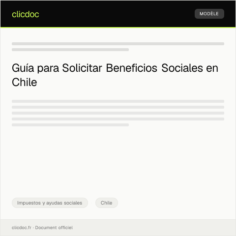 Vista previa del documento Consultar beneficios sociales y programas de ayuda en línea — Impuestos y ayudas sociales, Chile