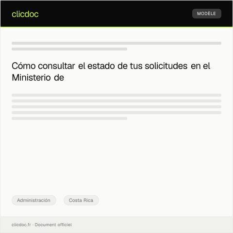 Vista previa del documento Consultar estado de solicitudes en línea — Administración, Costa Rica