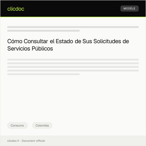 Vista previa del documento Consultar Estado de Solicitudes de Servicios Públicos — Consumo, Colombia