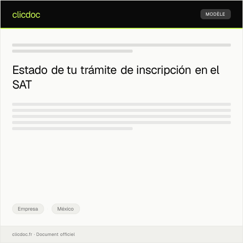 Vista previa del documento Consultar estado de trámite de inscripción — Empresa, México