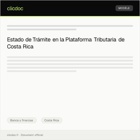 Vista previa del documento Consultar estado de trámite en la plataforma tributaria — Banca y finanzas, Costa Rica
