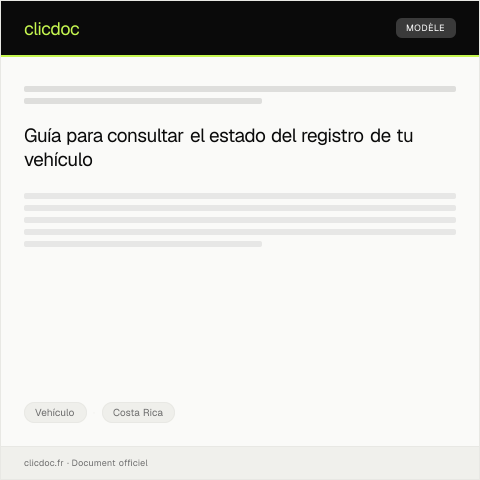 Vista previa del documento Consultar estado de trámite para registro de vehículo — Vehículo, Costa Rica