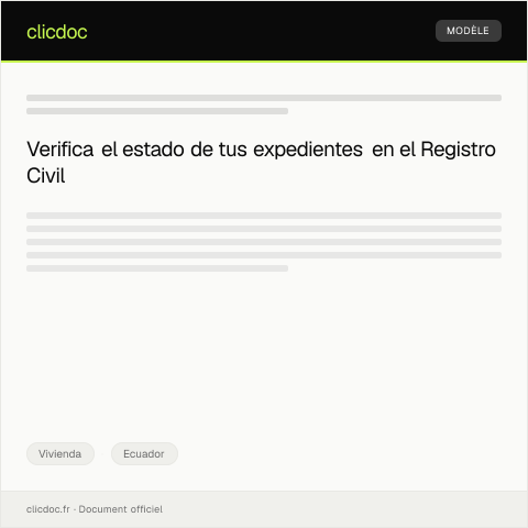 Vista previa del documento Consultar el estado de trámites y expedientes en la Oficina Virtual del Registro Civil — Vivienda, Ecuador