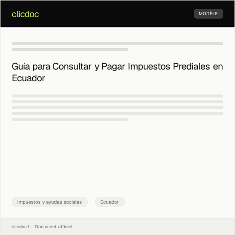 Vista previa del documento Consultar y pagar impuestos prediales en línea — Impuestos y ayudas sociales, Ecuador