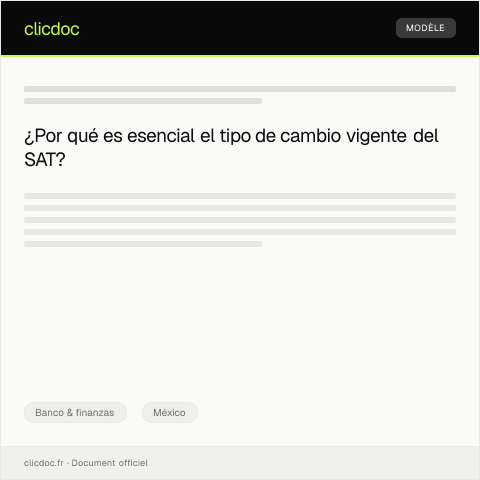 Vista previa del documento Consultar tipo de cambio vigente — Banco & finanzas, México