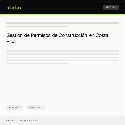 Vista previa del documento Consultar y gestionar permisos de construcción y obras mediante plataforma digital — Empresa, Costa Rica
