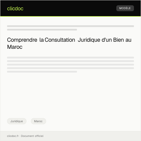 Aperçu du document Consultation de la Situation Juridique d’un Bien via ANCFCC — Juridique, Maroc