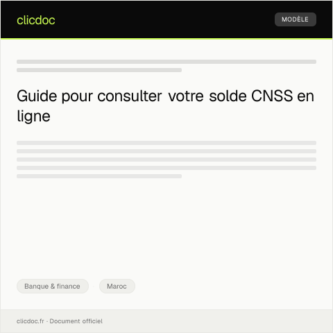 Aperçu du document Consultation du solde de compte via Idarati.ma — Banque & finance, Maroc