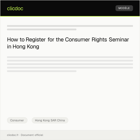 Document preview: Request for Consumer Rights Seminar Registration (Form CRS24) 消費者權益研討會登記請求（表格 CRS24） — Consumer, Hong Kong SAR China