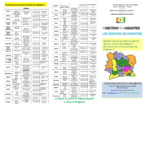 Aperçu du document liste contacts services dcad — Transfert de propriété, Côte d'Ivoire