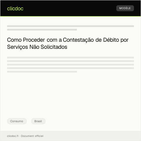 Pré-visualização do documento Contestação de débito por assinatura de serviço não solicitado — Consumo, Brasil