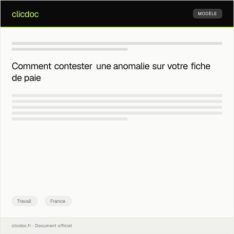 Aperçu du document Contestation d’une erreur sur le bulletin de salaire — Travail, France
