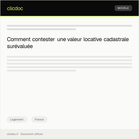 Aperçu du document Contestations de l’évaluation de la valeur locative — Logement, France