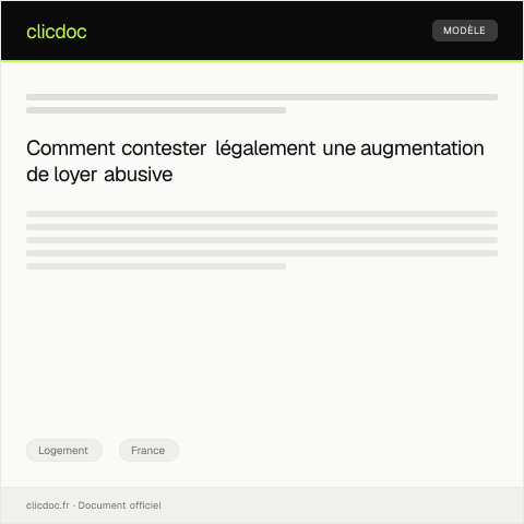 Aperçu du document Contestations concernant la révision de loyer — Logement, France