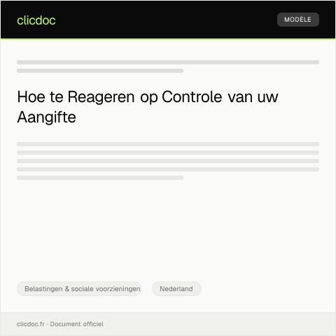 Documentvoorvertoning: Controle en correctie van aangifte via DigiD — Belastingen & sociale voorzieningen, Nederland