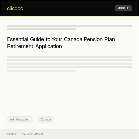 Document preview: Application for a Canada Pension Plan (CPP) Retirement Pension / Demandes de pension de vieillesse du RPC — Administration, Canada