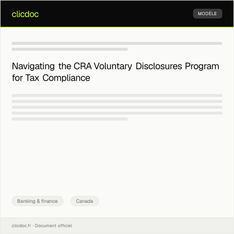 Document preview: CRA Voluntary Disclosures Program form - Formulaire du Programme d'autocorrection volontaire — Banking & finance, Canada
