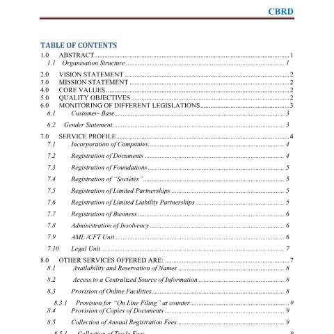 Document preview: Customer Charter 2025 — Policy, Mauritius (CERFA n°Customer-Charter-2025)