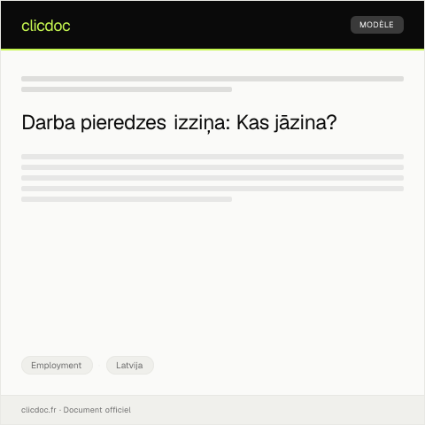 Document preview: Lūgums izsniegt darba pieredzes izziņu — Employment, Latvija
