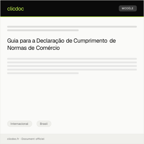 Pré-visualização do documento Declaração de Cumprimento de Normas Internacionais de Comércio — Internacional, Brasil