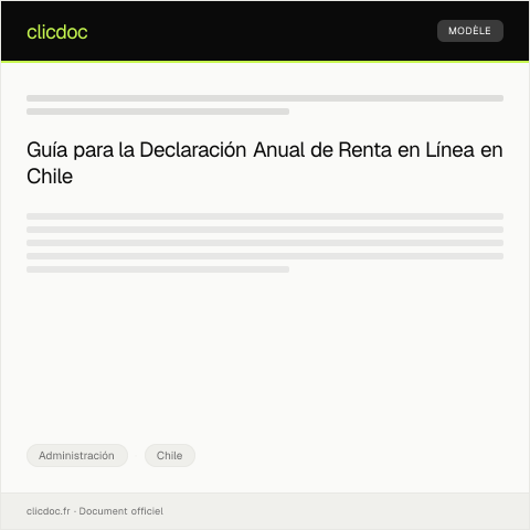 Vista previa del documento Realizar declaración anual de renta en línea a través del portal del SII — Administración, Chile