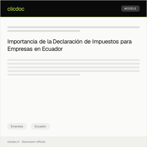 Vista previa del documento Declaración de impuestos mensuales y anuales por vía digital — Empresa, Ecuador