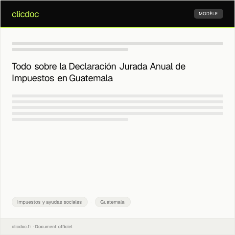 Vista previa del documento Declaración jurada anual de impuestos ante SAT — Impuestos y ayudas sociales, Guatemala