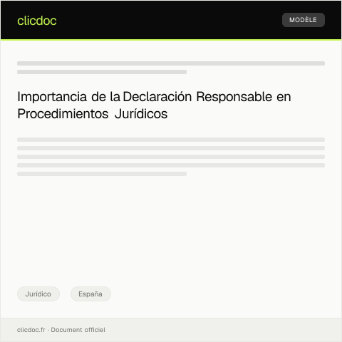 Vista previa del documento Declaración responsable para procedimientos jurídicos — Jurídico, España