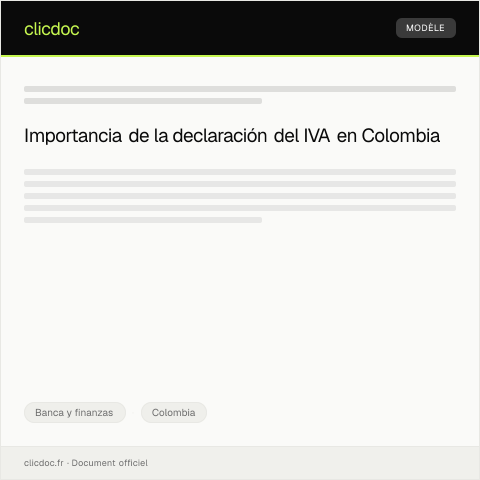 Vista previa del documento Declaración y pago del impuesto al valor agregado (IVA) — Banca y finanzas, Colombia
