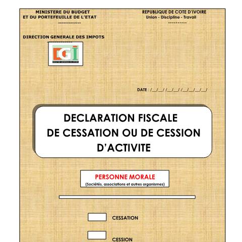 Aperçu du document 26 DFC PERSONNES MORALES — Imprimé / Formulaire fiscal, Côte d'Ivoire